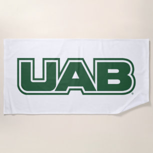 UAB Bold Block Letter Logo Beach Towel