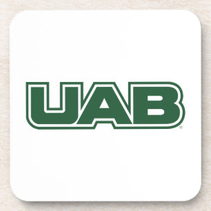 UAB Bold Block Letter Logo Beverage Coaster