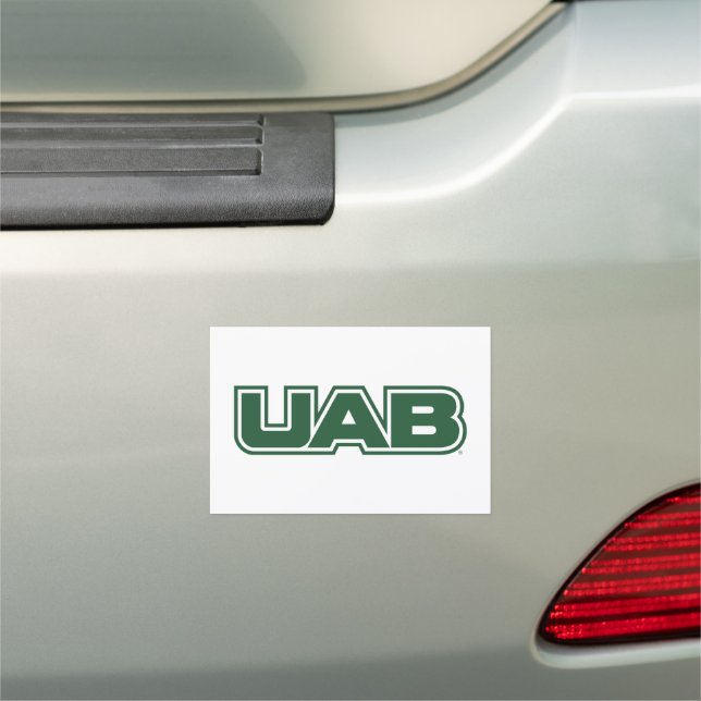 UAB Bold Block Letter Logo Car Magnet (In Situ)