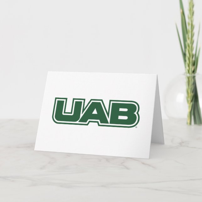 UAB Bold Block Letter Logo Card (Front)