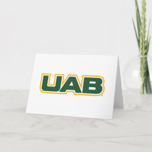 UAB Bold Block Letter Logo Card