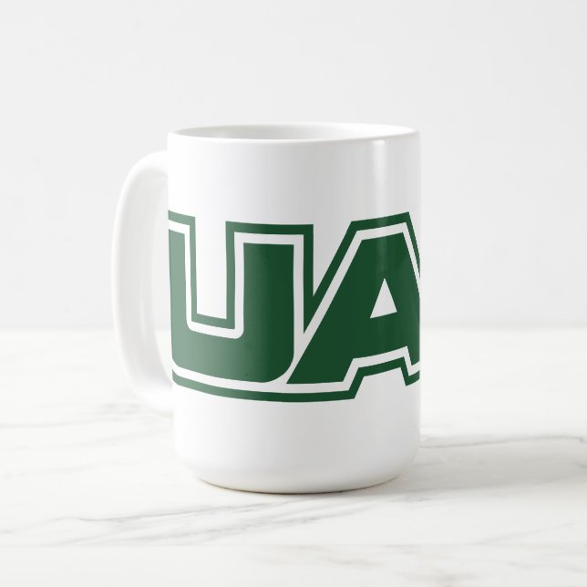 UAB Bold Block Letter Logo Coffee Mug (Front Left)