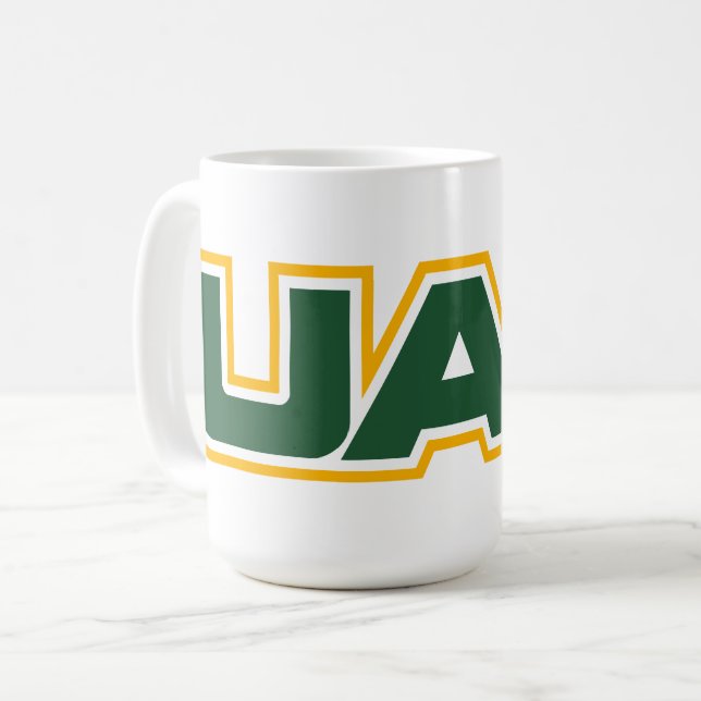 UAB Bold Block Letter Logo Coffee Mug (Front Left)