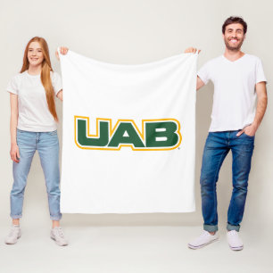 UAB Bold Block Letter Logo Fleece Blanket