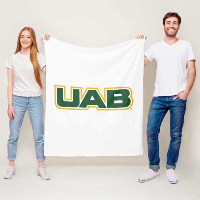 UAB Bold Block Letter Logo Fleece Blanket (In Situ)