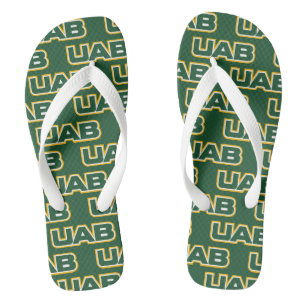 UAB Bold Block Letter Logo Flip Flops