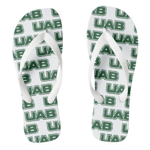 UAB Bold Block Letter Logo Flip Flops