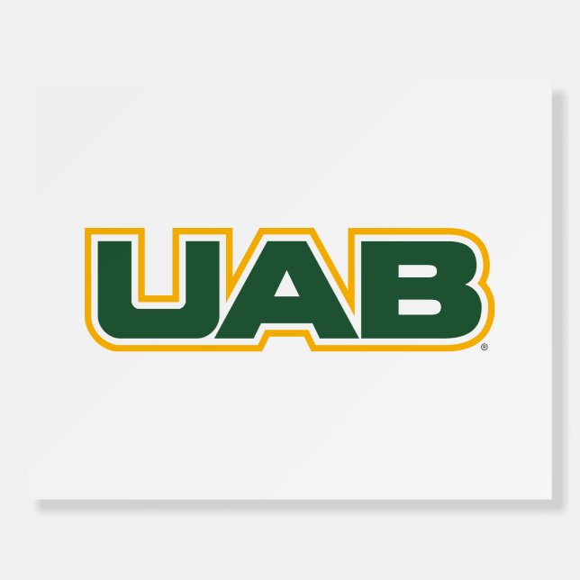 UAB Bold Block Letter Logo Foam Board (Front)