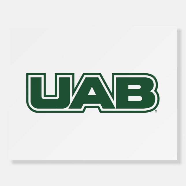 UAB Bold Block Letter Logo Foam Board (Front)