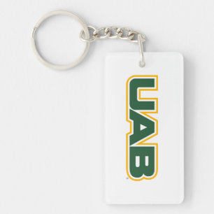 UAB Bold Block Letter Logo Keychain