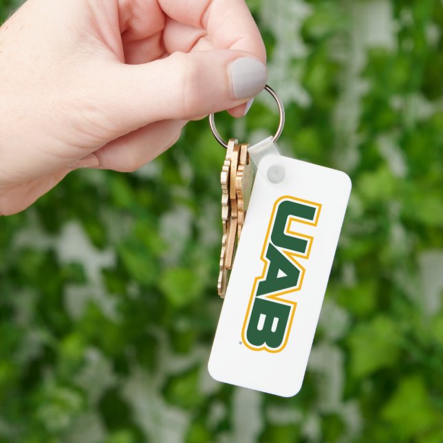 UAB Bold Block Letter Logo Keychain (Hand)