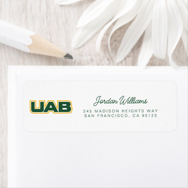 UAB Bold Block Letter Logo Label (Insitu)