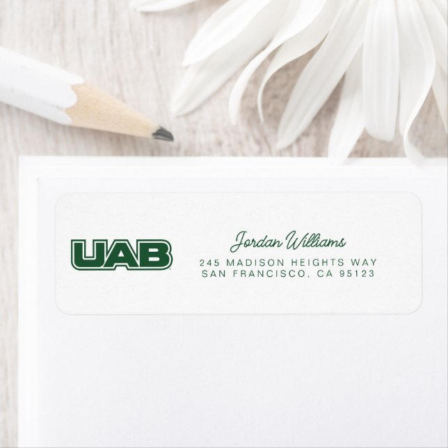 UAB Bold Block Letter Logo Label (Insitu)