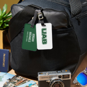UAB Bold Block Letter Logo Luggage Tag