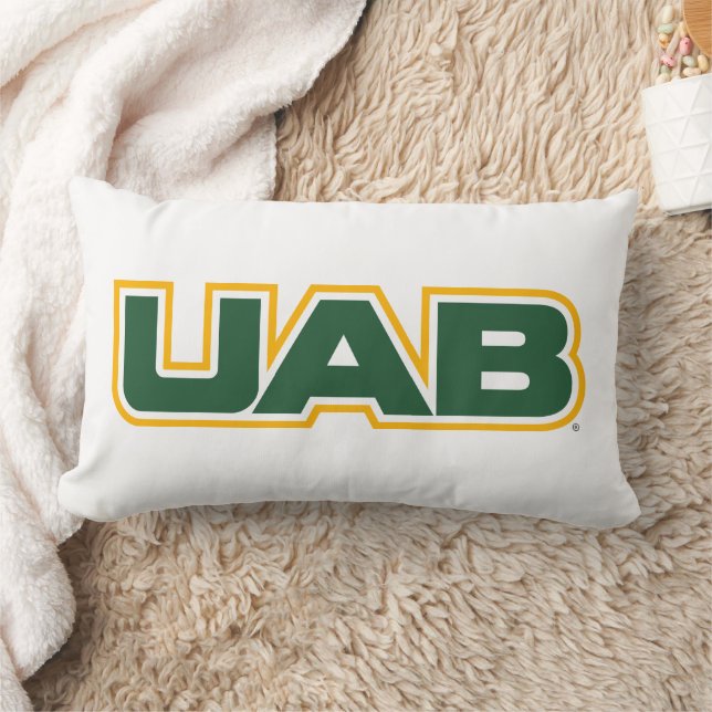 UAB Bold Block Letter Logo Lumbar Pillow (Blanket)