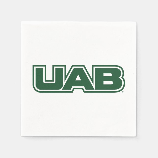 UAB Bold Block Letter Logo Napkins (Front)