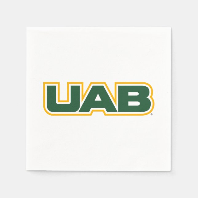 UAB Bold Block Letter Logo Napkins (Front)
