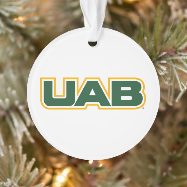 UAB Bold Block Letter Logo Ornament (Tree)