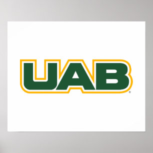 UAB Bold Block Letter Logo Poster