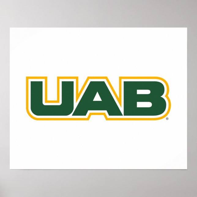 UAB Bold Block Letter Logo Poster (Front)