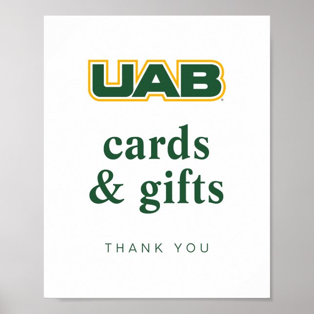 UAB Bold Block Letter Logo Poster (Front)