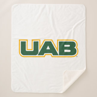 UAB Bold Block Letter Logo Sherpa Blanket