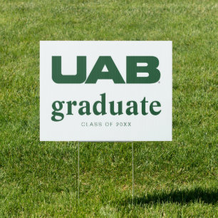 UAB Bold Block Letter Logo Sign