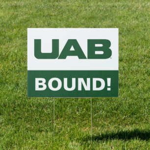 UAB Bold Block Letter Logo Sign