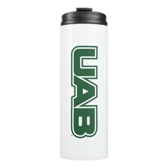 UAB Bold Block Letter Logo Thermal Tumbler (Front)