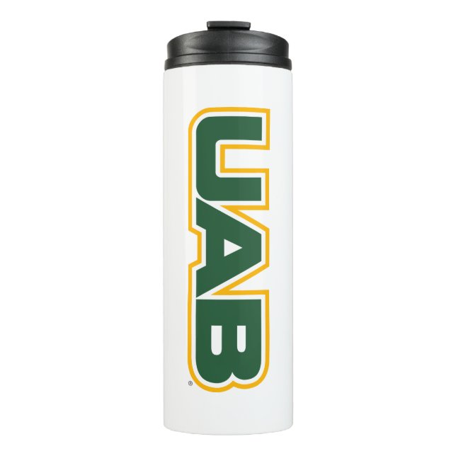 UAB Bold Block Letter Logo Thermal Tumbler (Front)