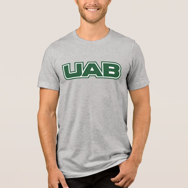UAB Bold Block Letter Logo Tri-Blend Shirt (Front)