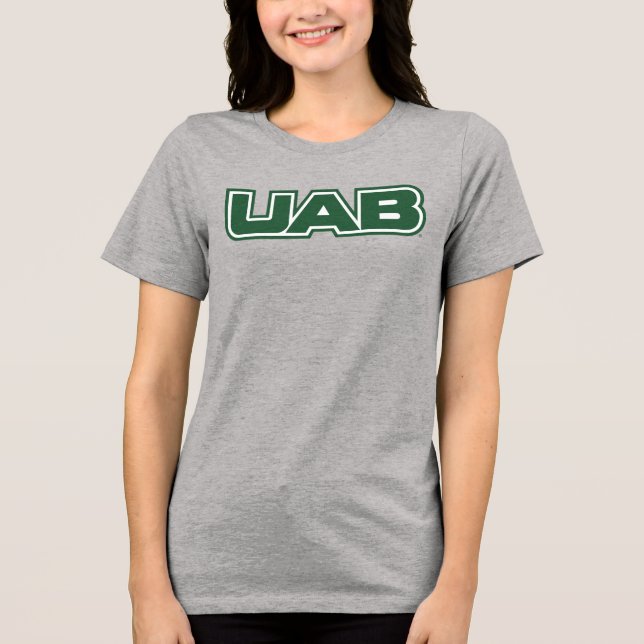 UAB Bold Block Letter Logo Tri-Blend Shirt (Front)