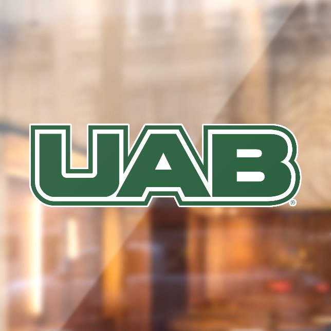 UAB Bold Block Letter Logo Window Cling (Sheet 2)