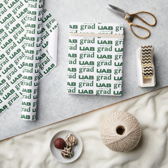 UAB Bold Block Letter Logo Wrapping Paper (Crafts)