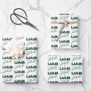UAB Bold Block Letter Logo Wrapping Paper Sheets