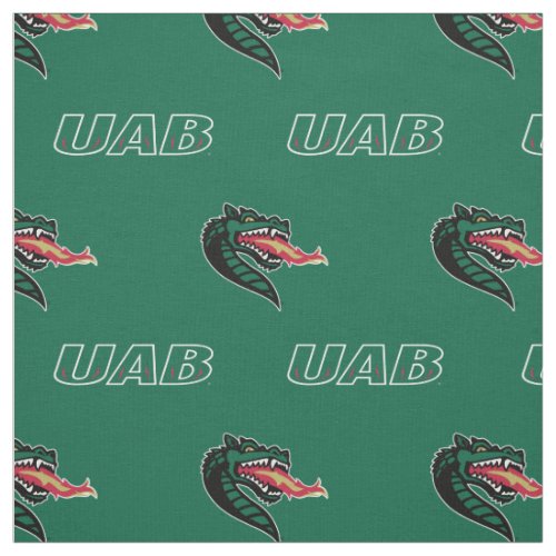 UAB Green Pattern Fabric
