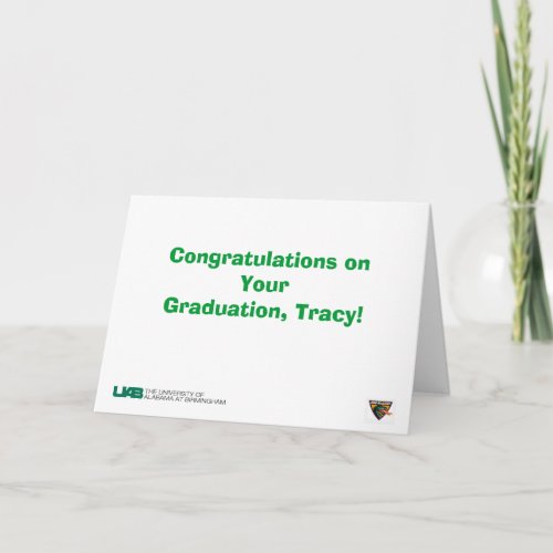 UAB Logo 2 _ Blazers UAB Logo 1 Congratulatio Card