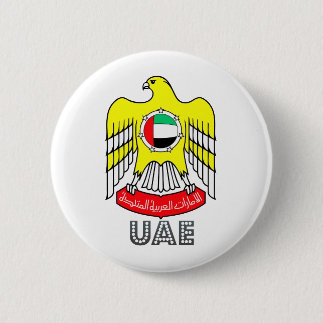Uae Coat of Arms Pinback Button (Front)