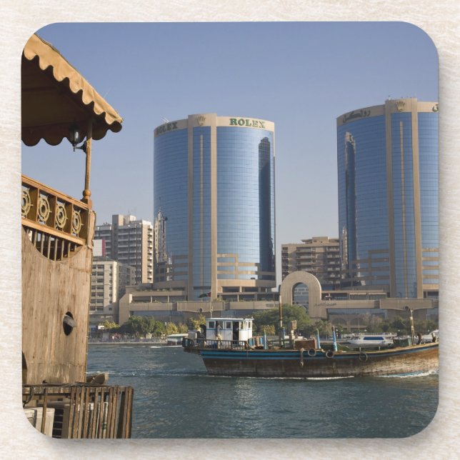 UAE, Dubai, Dubai Creek. Dhow cruises channel Drink Coaster (Front)