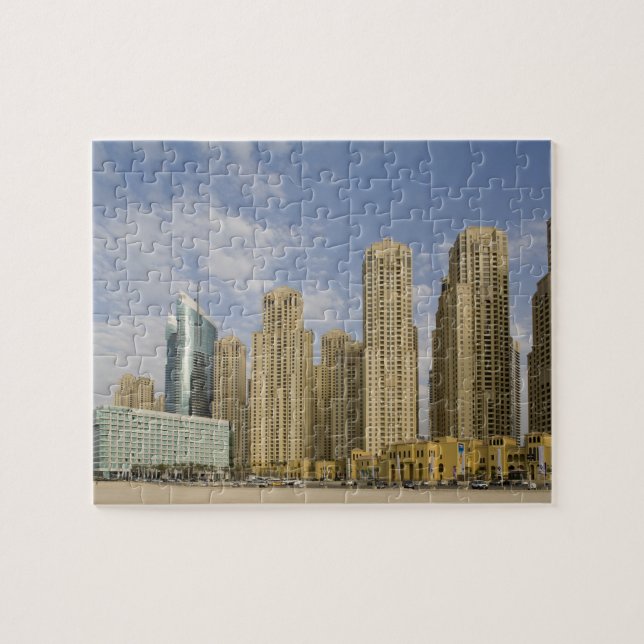 UAE, Dubai, Marina. Jumeirah Beach Residence Jigsaw Puzzle (Horizontal)