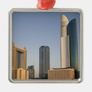 UAE, Dubai. Park Place Tower and other Metal Ornament