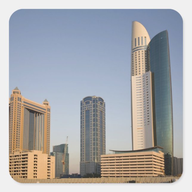 UAE, Dubai. Park Place Tower and other Square Sticker (Front)