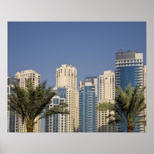 UAE, Dubai. Towers of Jumeirah Beach Residence Poster