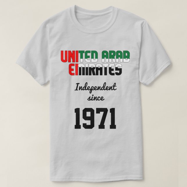 UAE Flag Independence Celebration T-Shirt (Design Front)