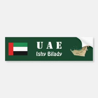 UAE Flag + Map Bumper Sticker