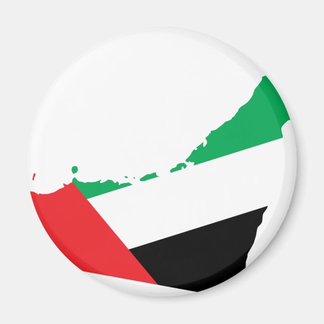 Uae flag map magnet (Front)