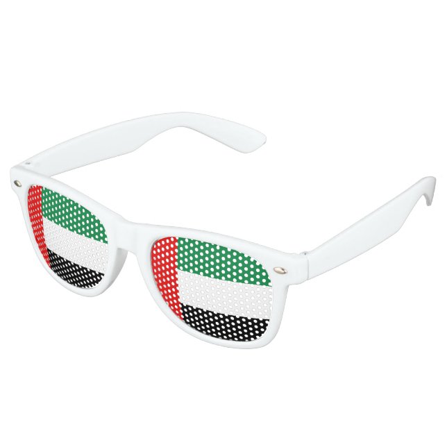 UAE Flag Retro Sunglasses (Angled)