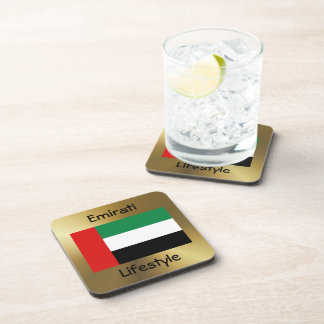 UAE Flag+Text Coaster