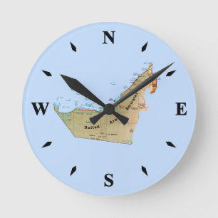 UAE Map Clock