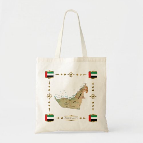 UAE Map  Flags Bag